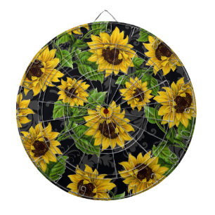 Antikes Sonnenblumenmuster Dartscheibe