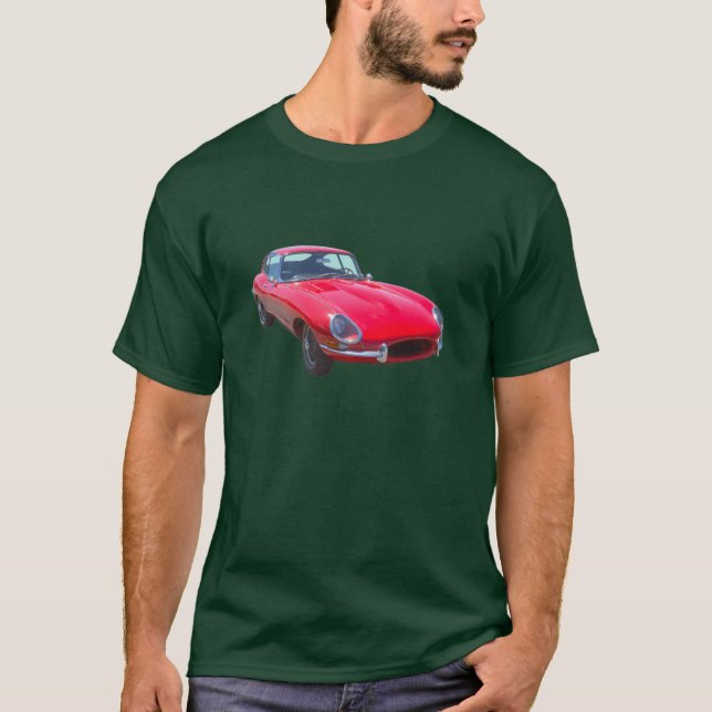 Antikes Sport-Auto 1964 Rot-Jaguars XKE T-Shirt (Vorderseite)