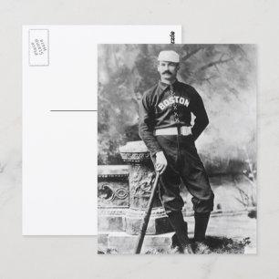 Antikes Sportfoto, Boston Baseballspieler Postkarte
