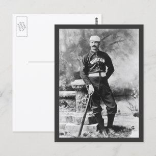 Antikes Sportfoto, Boston Baseballspieler Postkarte