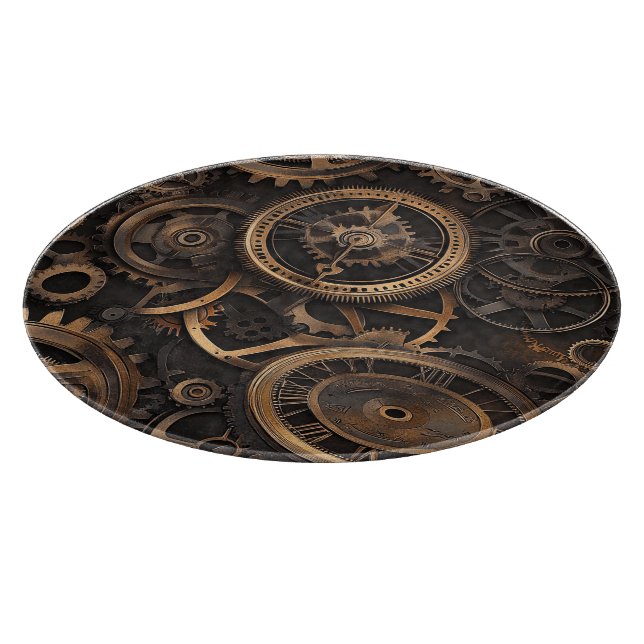 Antikes Steampunk-Schneidbrett Schneidebrett (Ecke)