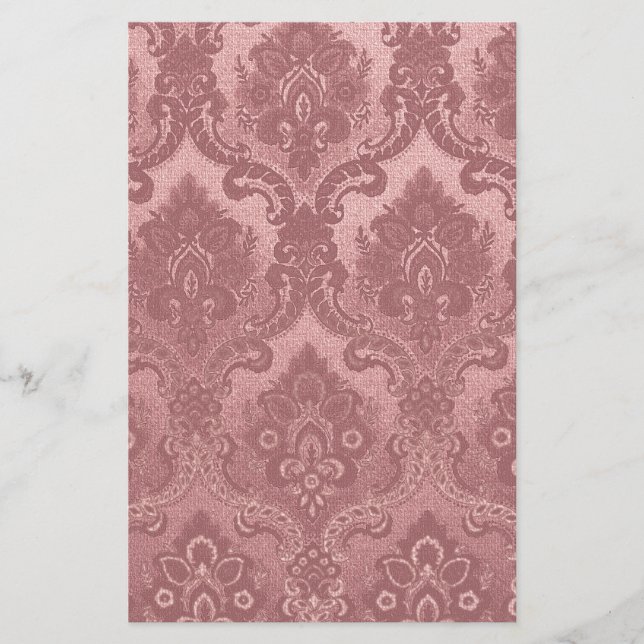 Antikes Tapetenmuster Rosa (Vorderseite)