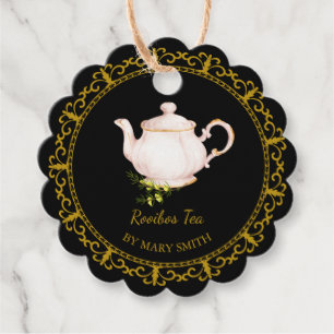 Antikes Teekannen-Schild für hausgemachten Rooibos Geschenkanhänger