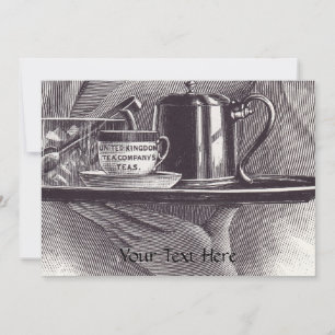Antikes Teetablett Einladung