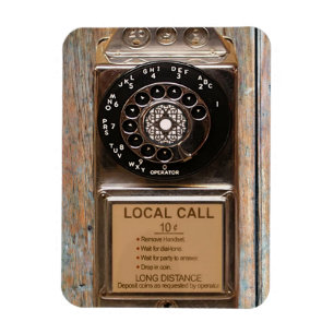 Antikes Telefon Wählscheibe Zahltelefon robust Magnet