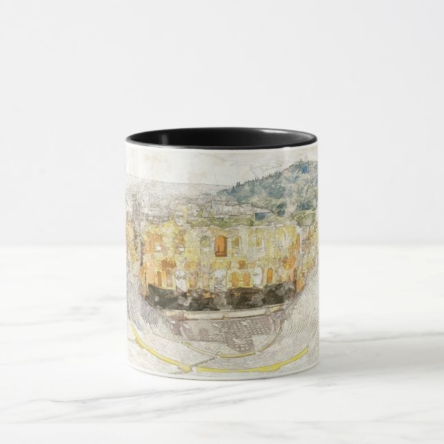 Antikes Theater Athen Griechenland Kaffeereise Tas Tasse (Zentrum)