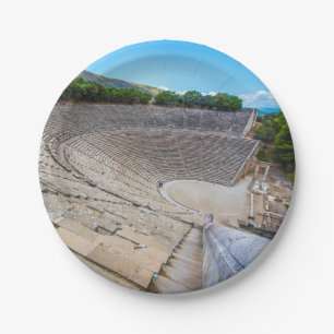 antikes Theater in Epidaurus, Argolis, Griechenlan Pappteller