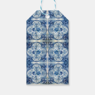 Antikes Tile in Delft Blau anpassbar Geschenkanhänger