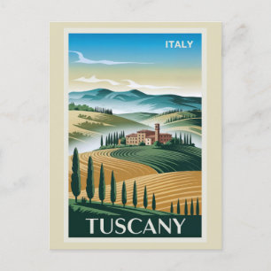 Antikes Toskana Italien Italienische Villa Retro R Postkarte