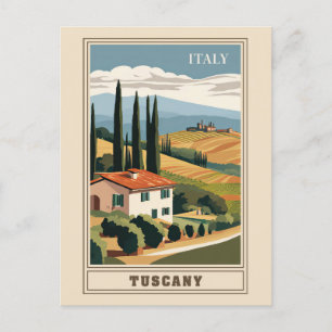 Antikes Toskana Italien Italienische Villa Retro R Postkarte