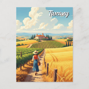 Antikes Toskana Italien Landschaft Postkarte