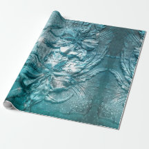 Antikes Türkis-Blumenmotiv Muster Glitter Funkeln