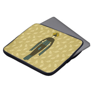 Antikes Türkisches Frauen-Turban-Tuch in Braun Bla Laptopschutzhülle