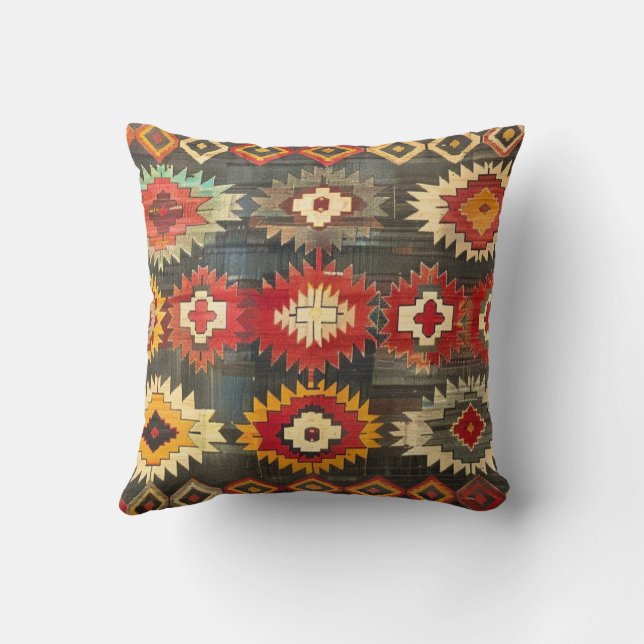Antikes türkisches Mersin Kilim Kissen (Rückseite)