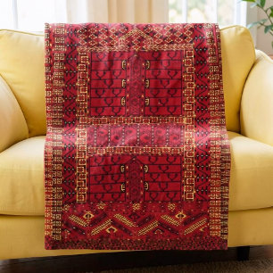 Antikes turkmenisches Design Fleecedecke