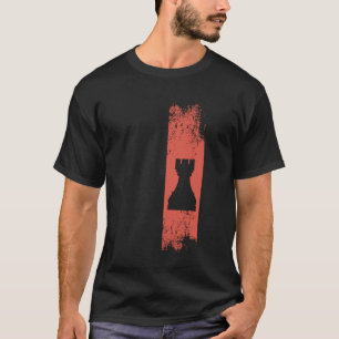 Antikes Turm-Schachfigur Schachliebhaber T-Shirt