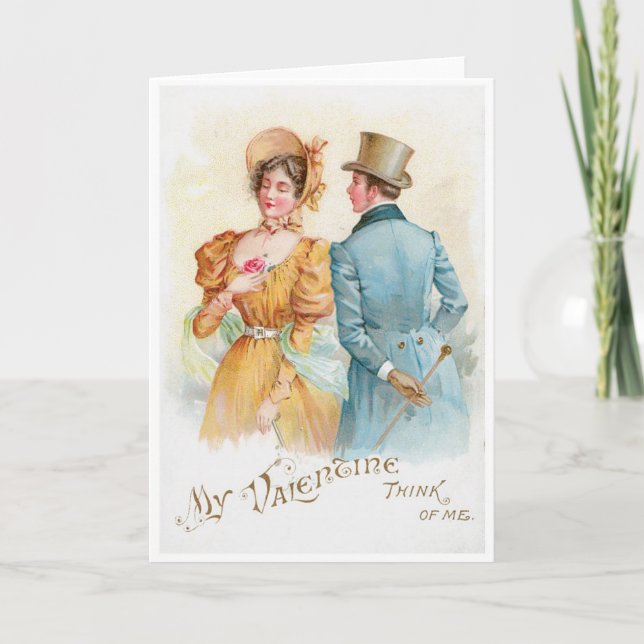 Antikes Valentine Feiertagskarte (Vorderseite)