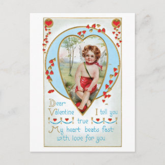 Antikes Valentine Feiertagspostkarte