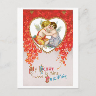Antikes Valentine Feiertagspostkarte