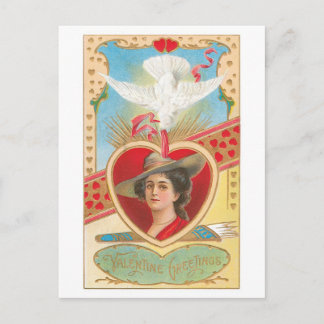Antikes Valentine Feiertagspostkarte