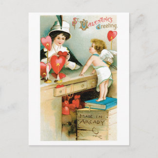 Antikes Valentine Feiertagspostkarte