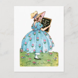 Antikes Valentine Feiertagspostkarte