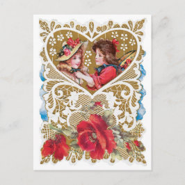 Antikes Valentine Feiertagspostkarte