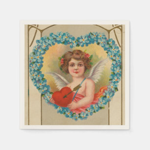 Antikes Valentinsgruß, Stecher Litho Company, ca.  Serviette