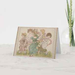 Antikes Valentinskarte, Kate Greenway, ca. 1880 Karte