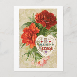 Antikes Valentinstagsgeschenk Feiertagspostkarte