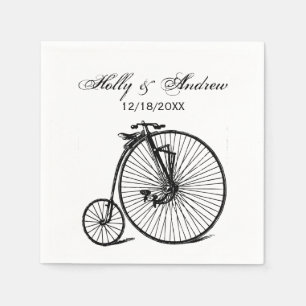 Antikes Velociped Penny Farthing Fahrrad Bike Serviette