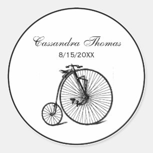Antikes Velociped Penny Farthing Fahrrad Runder Aufkleber