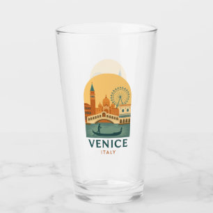 Antikes Venedig Italien Reise Gondel und Stadt Ret Glas