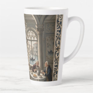 Antikes venezianisches Kaffeehaus im Stil des 18. Milchtasse