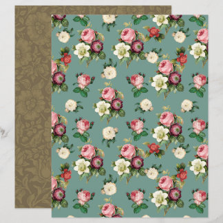 Antikes viktorianisches Blumenbastelpapier - Marpl