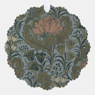 Antikes viktorianisches Blumenmuster Salbei Terrak Ornament Karte