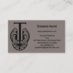 Antikes viktorianisches elegantes Monogramm Buchst Visitenkarte
