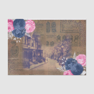 Antikes viktorianisches Straßen-Altpapier-Tissue-P Seidenpapier