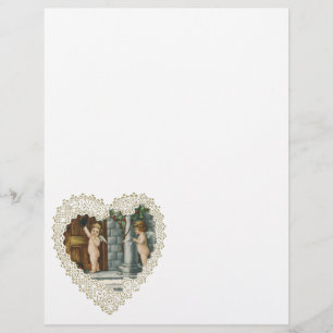 Antikes viktorianisches Valentinstag-Motiv, Engel  Flyer