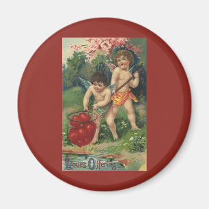 Antikes viktorianisches Valentinstagsgeschenk der Magnet
