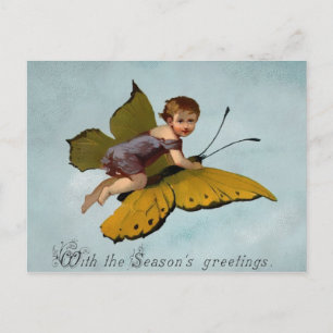 Antikes Viktorianisches Weihnachten Postkarte
