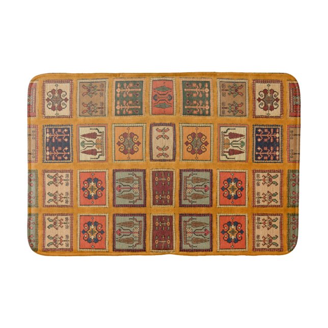 Antikes Vintag Orange Terracotta Kilim Türkisch Badematte (Vorderseite)