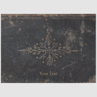 Antikes Vintage-Goldblattleder Seidenpapier