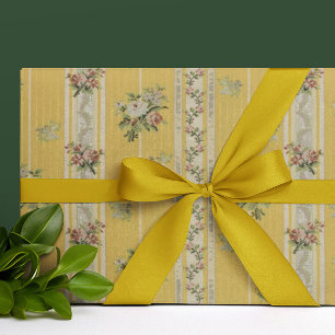 Antikes Vintage-Wallpaper Gelb Geschenkpapier