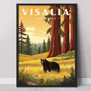 Antikes Visalia Kalifornien Poster