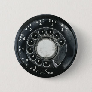 Antikes Wählscheibentelefon Button