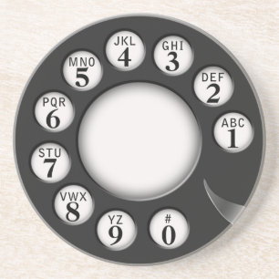 Antikes Wählscheibentelefon Untersetzer