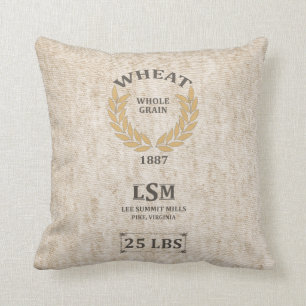 Antikes Weizensack-Design Kissen
