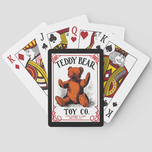 Antikes Werbungs-Teddybär-Spielzeug-Spielkarten Spielkarten (Rückseite)