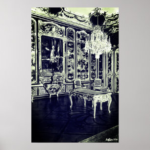 Antikes Wien Schönbrunn Palast Vieux Laque Zimmer Poster